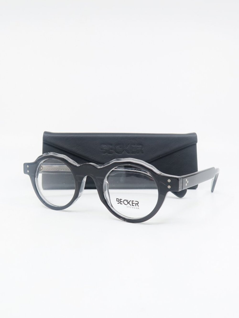 Becker 2191 Co2 44mm Black Round Trendy Fashion Italian New Eyeglasses.
